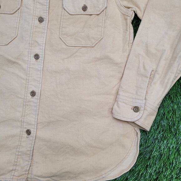 Vintage Woolrich Flannel Button Shirt Womens Medium 19x26 Yellow - Picture 10 of 14